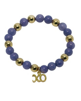 Purple Tanzanite With Gold Balls